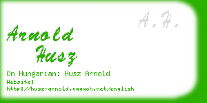 arnold husz business card
